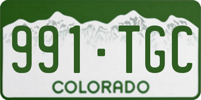 CO license plate 991TGC