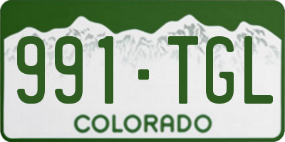 CO license plate 991TGL