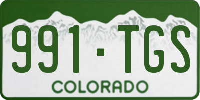 CO license plate 991TGS