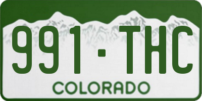CO license plate 991THC