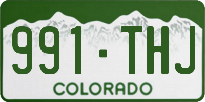 CO license plate 991THJ