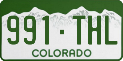 CO license plate 991THL