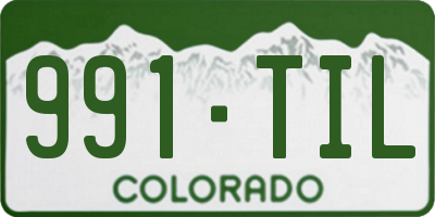 CO license plate 991TIL