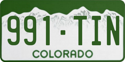 CO license plate 991TIN