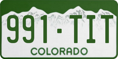 CO license plate 991TIT