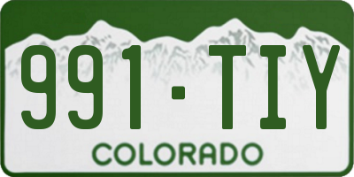 CO license plate 991TIY