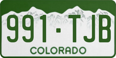 CO license plate 991TJB