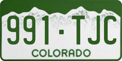 CO license plate 991TJC