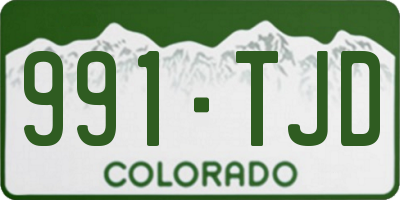 CO license plate 991TJD