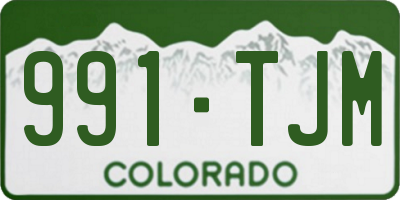 CO license plate 991TJM
