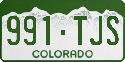 CO license plate 991TJS