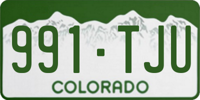CO license plate 991TJU
