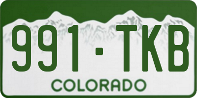 CO license plate 991TKB