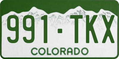 CO license plate 991TKX