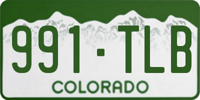 CO license plate 991TLB
