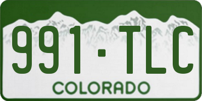 CO license plate 991TLC