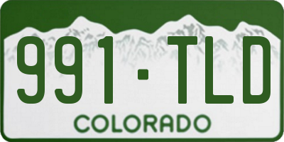 CO license plate 991TLD