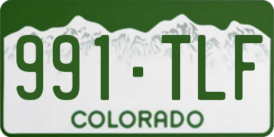 CO license plate 991TLF