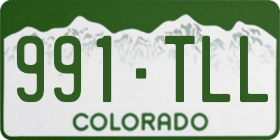 CO license plate 991TLL