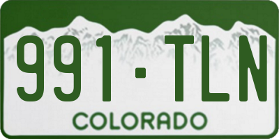 CO license plate 991TLN
