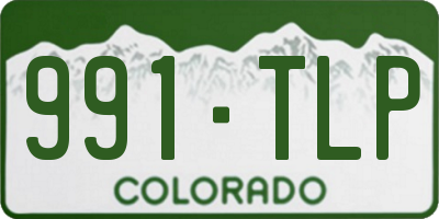 CO license plate 991TLP