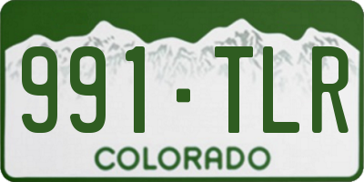CO license plate 991TLR
