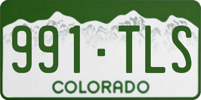 CO license plate 991TLS