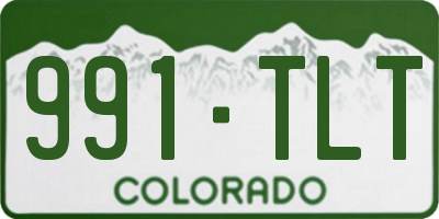 CO license plate 991TLT