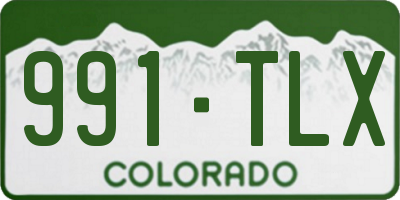 CO license plate 991TLX