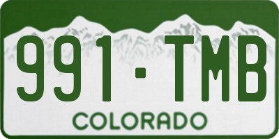 CO license plate 991TMB