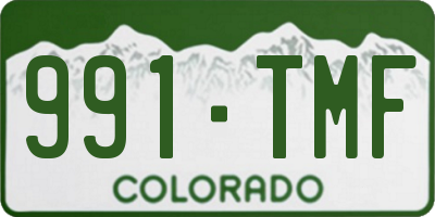 CO license plate 991TMF