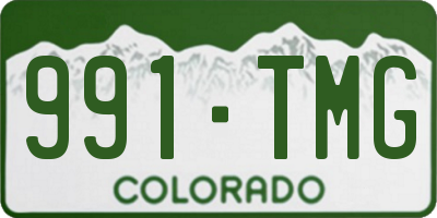 CO license plate 991TMG