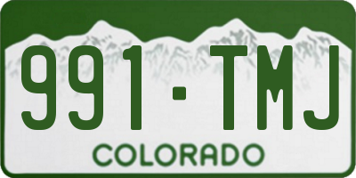 CO license plate 991TMJ