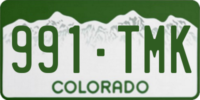 CO license plate 991TMK
