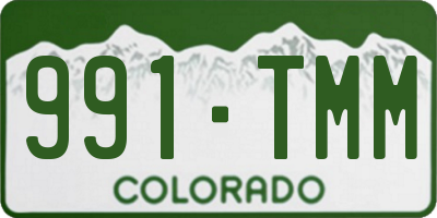 CO license plate 991TMM