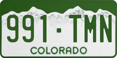 CO license plate 991TMN