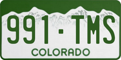 CO license plate 991TMS