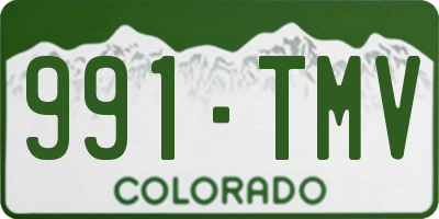 CO license plate 991TMV
