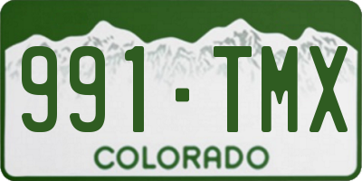 CO license plate 991TMX