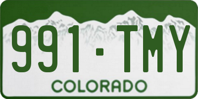 CO license plate 991TMY