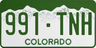CO license plate 991TNH