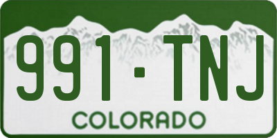 CO license plate 991TNJ