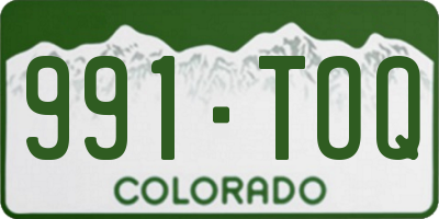 CO license plate 991TOQ