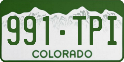 CO license plate 991TPI