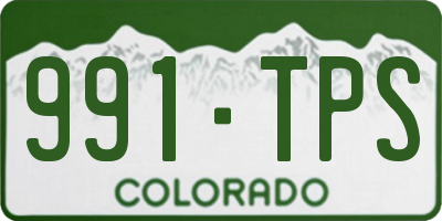 CO license plate 991TPS