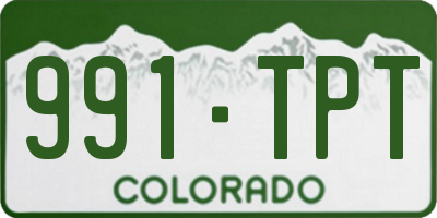 CO license plate 991TPT
