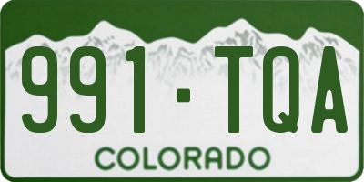CO license plate 991TQA