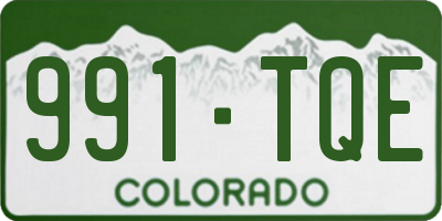CO license plate 991TQE