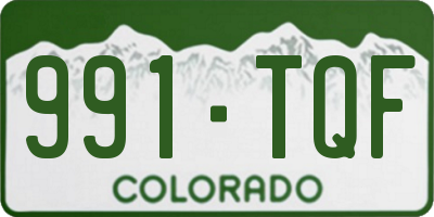 CO license plate 991TQF