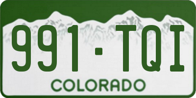 CO license plate 991TQI